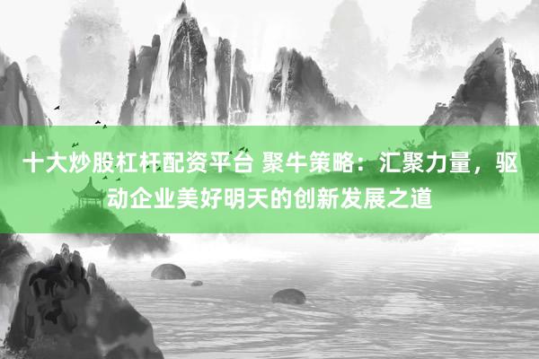 十大炒股杠杆配资平台 聚牛策略：汇聚力量，驱动企业美好明天的创新发展之道