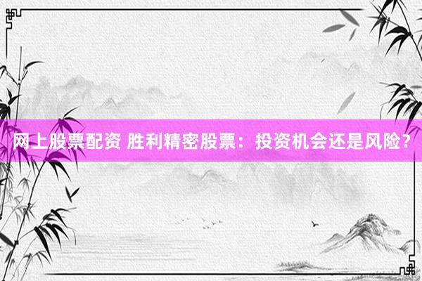 网上股票配资 胜利精密股票：投资机会还是风险？