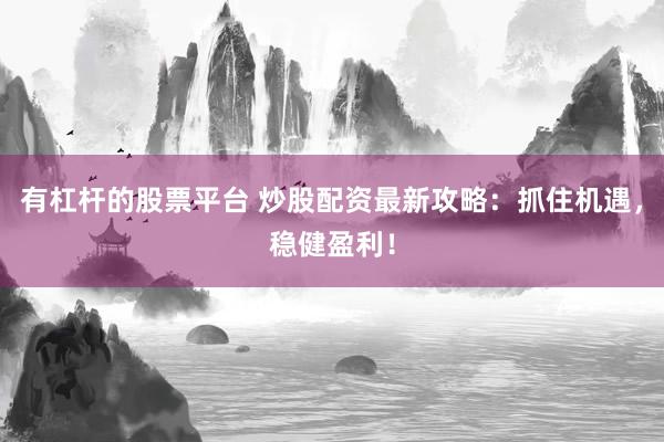 有杠杆的股票平台 炒股配资最新攻略：抓住机遇，稳健盈利！