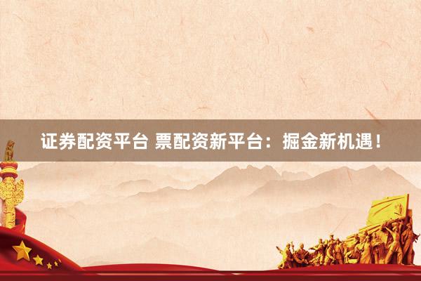 证券配资平台 票配资新平台:掘金新机遇!