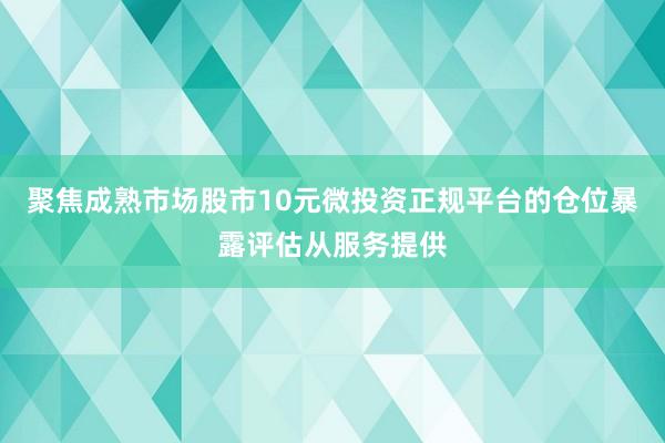 聚焦成熟市场股市10元微投资正规平台的仓位暴露评估从服务提供