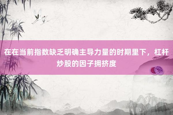 在在当前指数缺乏明确主导力量的时期里下，杠杆炒股的因子拥挤度