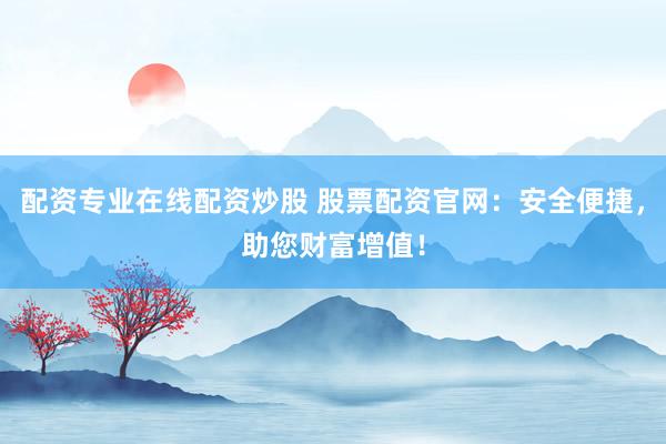 配资专业在线配资炒股 股票配资官网：安全便捷，助您财富增值！